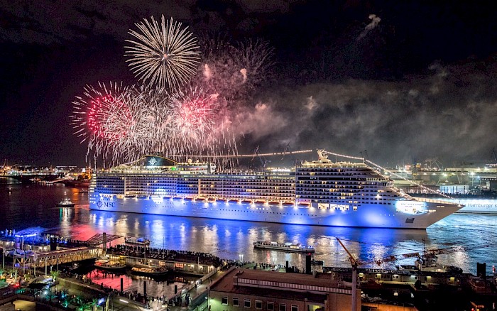 Jubiläum: Cruise Gate Hamburg begrüßt MSC 2016 zum 100. Mal in Hamburg
