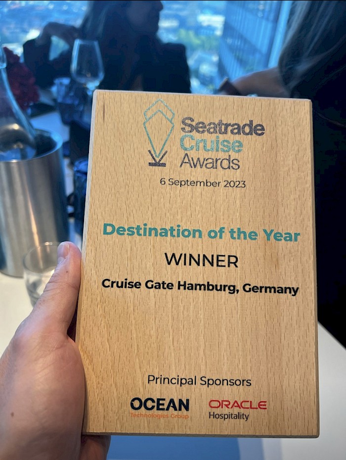 Cruise Gate Hamburg gewinnt Seatrade Cruise Awards 2023 in der Kategorie „Destination of the Year“