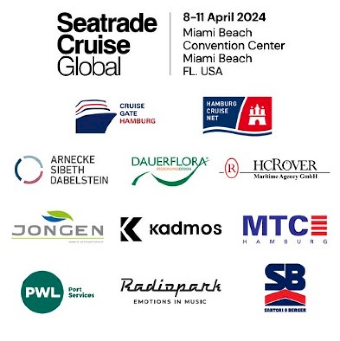 April 8-11, 2024: Cruise Gate Hamburg at the Seatrade Cruise Global, Miami